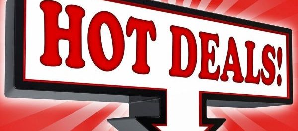 hot deals money red and black arrow sign